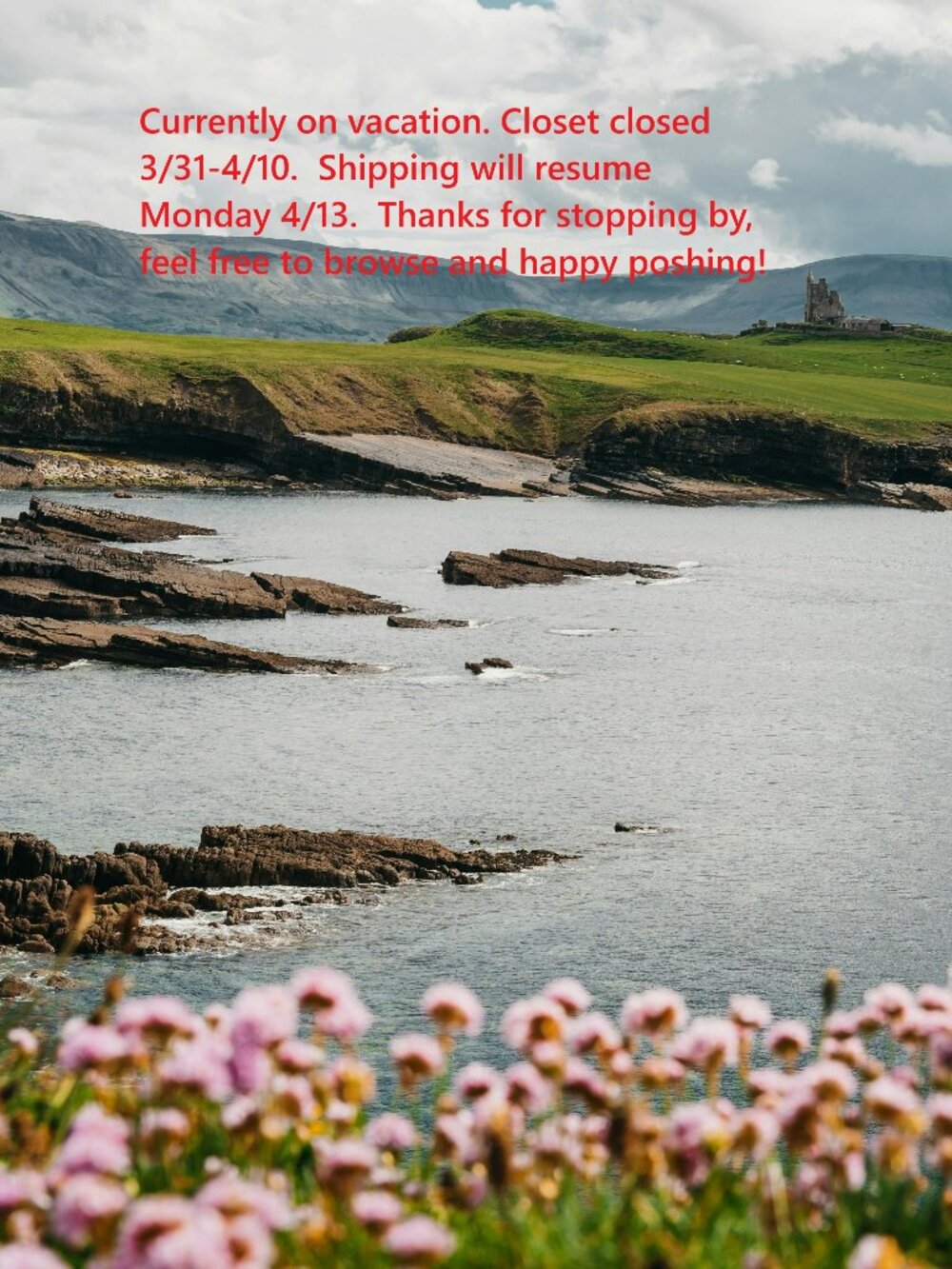 Currently on vacation - Closet reopens 4/10.